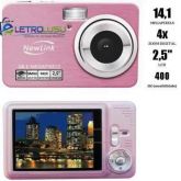 Câmera digital 14.1 megapixels newlink rosa